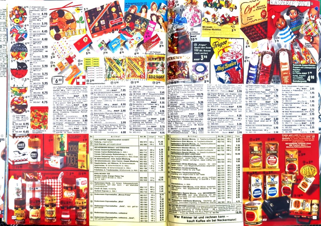 Neckermann 1971 Süssigkeiten und Kaffee