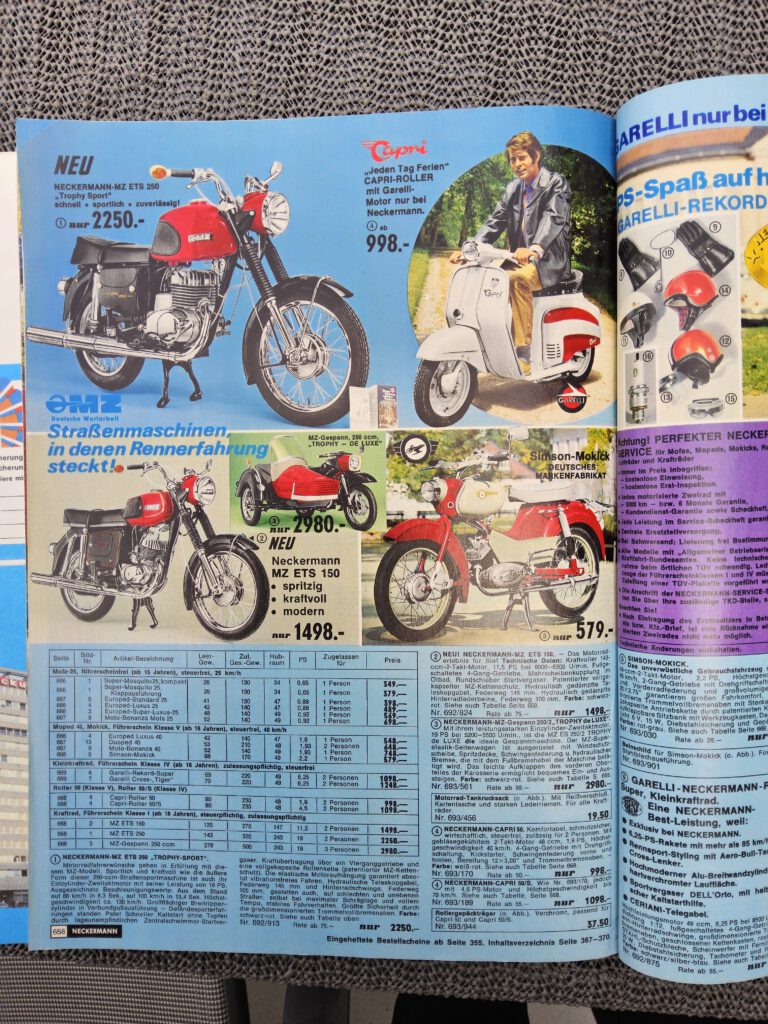 Motorräder Neckermann 1971